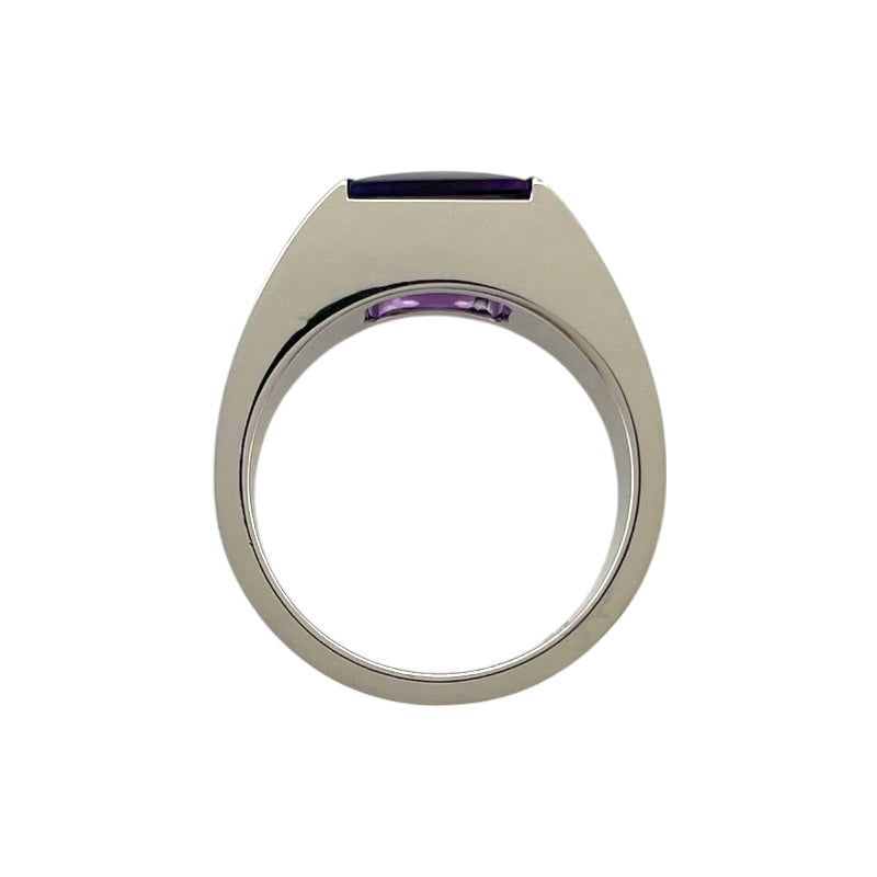 カルティエ Cartier タンクリング ホワイトゴールド 750/アメジスト ジュエリー