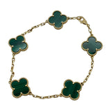 ヴァンクリーフ＆アーペル Van Cleef & Arpels ヴィンテージアルハンブラ5Pブレス ゴールド Au750/マラカイト ジュエリー