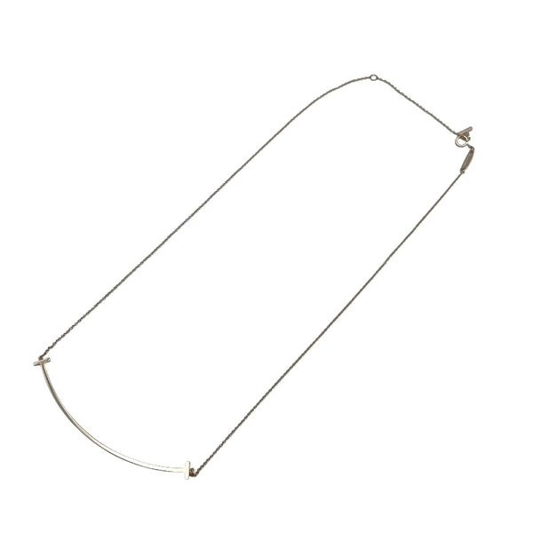 ティファニー TIFFANY＆CO Tスマイルネックレスラージ ピンクゴールド Au750 ジュエリー