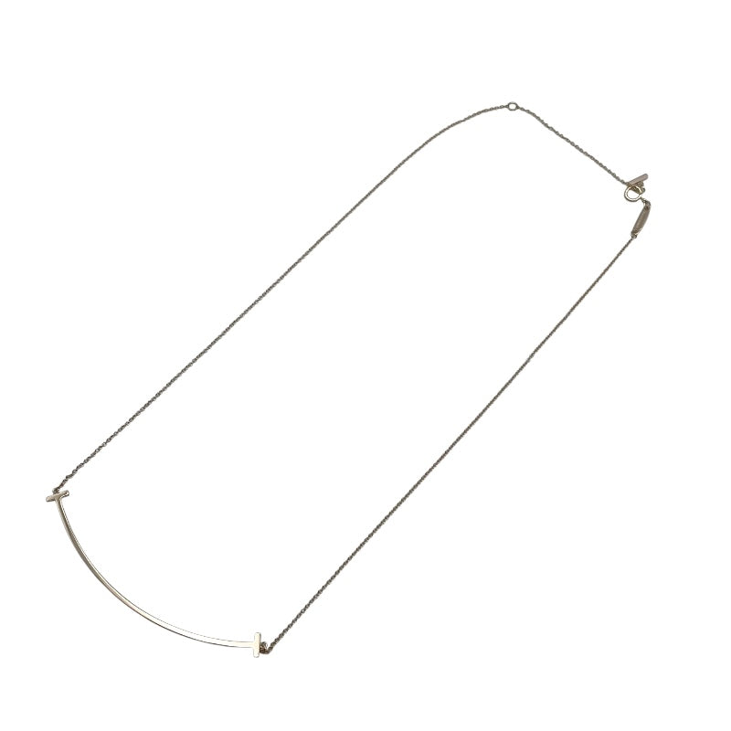 ティファニー TIFFANY＆CO Tスマイルネックレスラージ ピンクゴールド Au750 ジュエリー