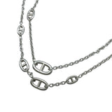 エルメス HERMES シェーヌダンクルファランドール ロングネックレス シルバー SV ジュエリー