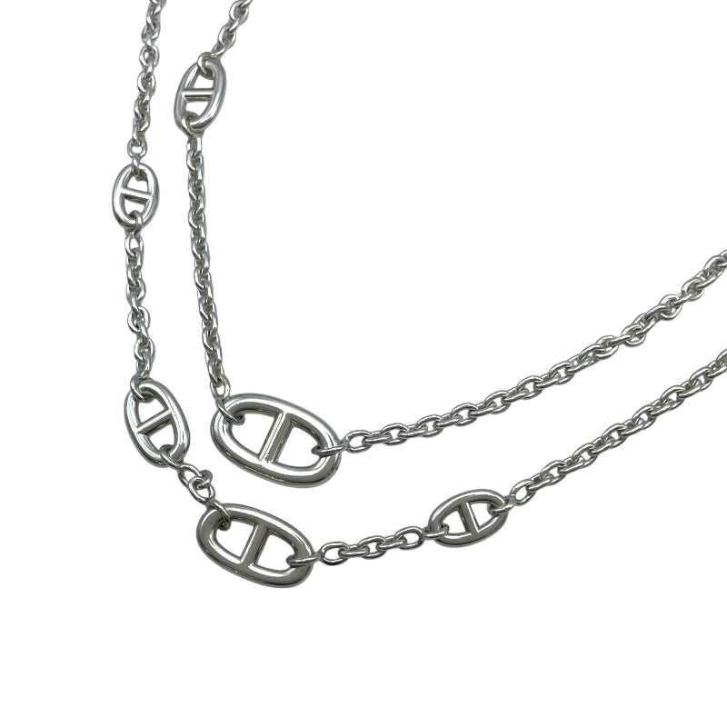エルメス HERMES シェーヌダンクルファランドール ロングネックレス シルバー SV ジュエリー