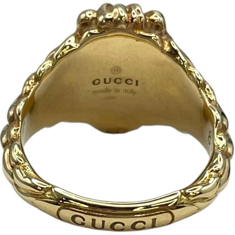 グッチ GUCCI ライオンヘッドリング ゴールド Au750 ジュエリー