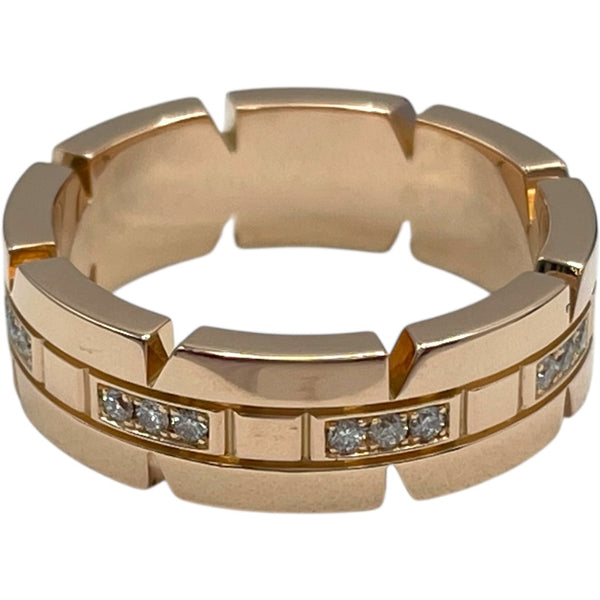 カルティエ Cartier タンクフランセーズ ハーフダイヤリング ピンクゴールド 750 ジュエリー