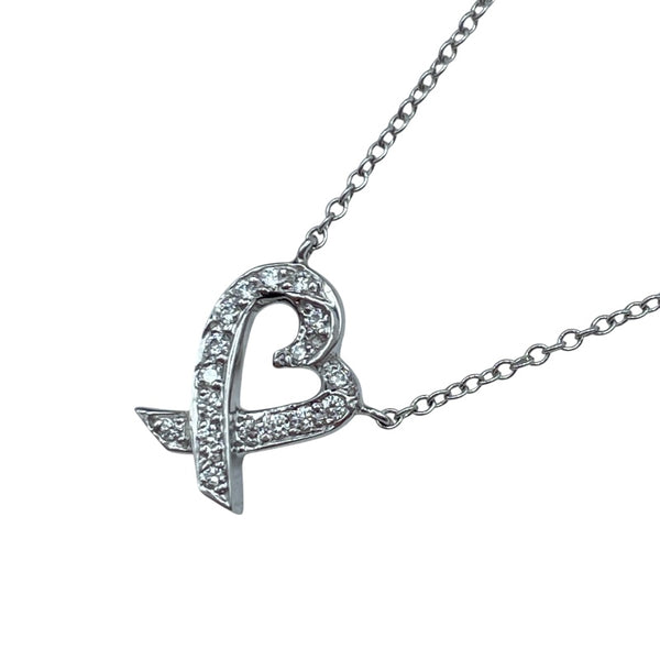 ティファニー TIFFANY＆CO ラビングハートネックレス プラチナ Pt950 ジュエリー
