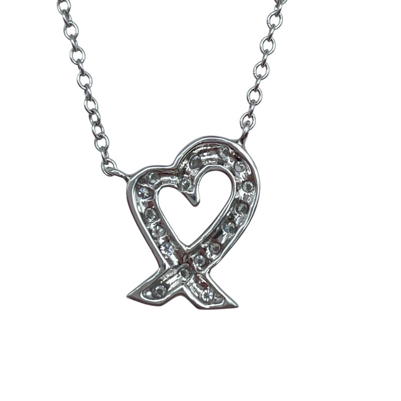 ティファニー TIFFANY＆CO ラビングハートネックレス プラチナ Pt950 ジュエリー