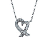 ティファニー TIFFANY＆CO ラビングハートネックレス プラチナ Pt950 ジュエリー
