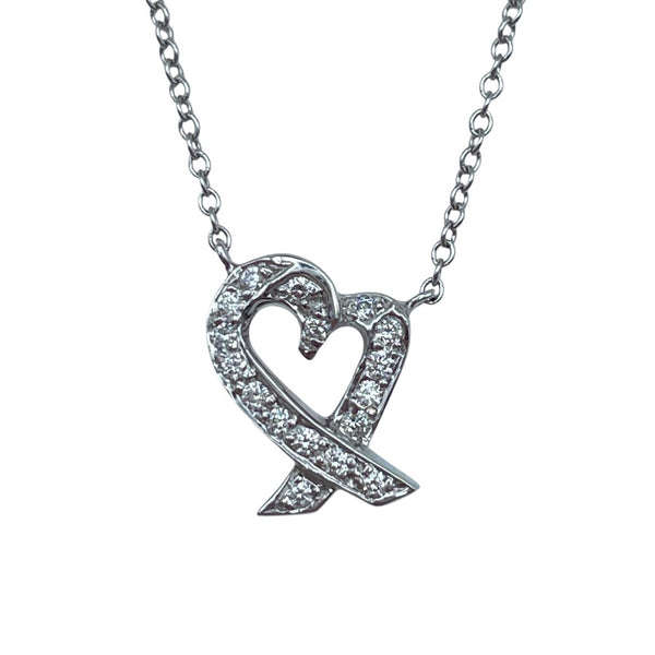 ティファニー TIFFANY＆CO ラビングハートネックレス プラチナ Pt950 ジュエリー