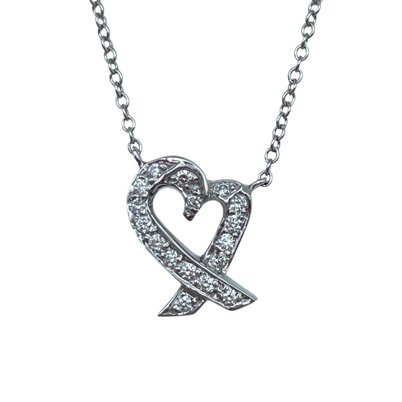 ティファニー TIFFANY＆CO ラビングハートネックレス プラチナ Pt950 ジュエリー