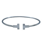 ティファニー TIFFANY＆CO Tワイヤーブレス ホワイトゴールド K18WG ジュエリー