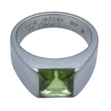 カルティエ Cartier タンクリング ホワイトゴールド 750 ペリドット ジュエリー