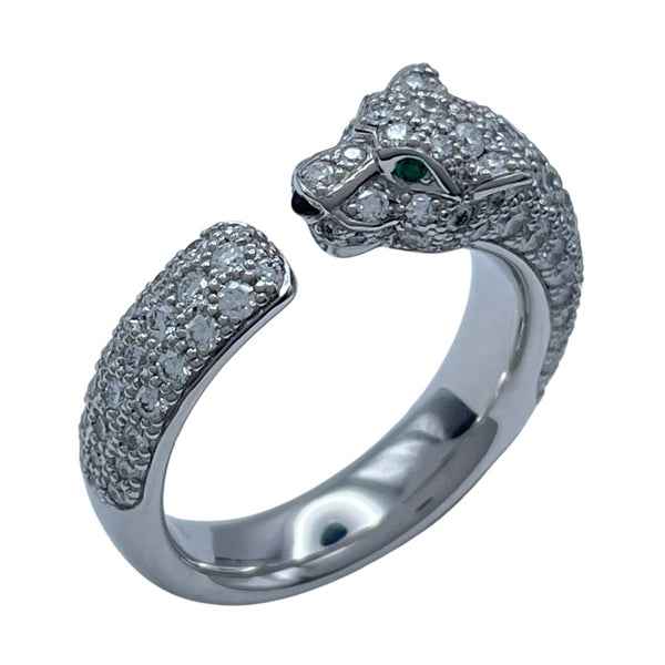カルティエ Cartier パンテールドゥカルティエリング ホワイトゴールド Au750 ダイヤモンド（137個） ジュエリー