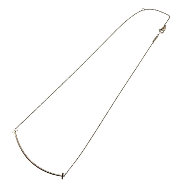 ティファニー TIFFANY＆CO Tスマイルネックレスラージ ピンクゴールド Au750 ジュエリー