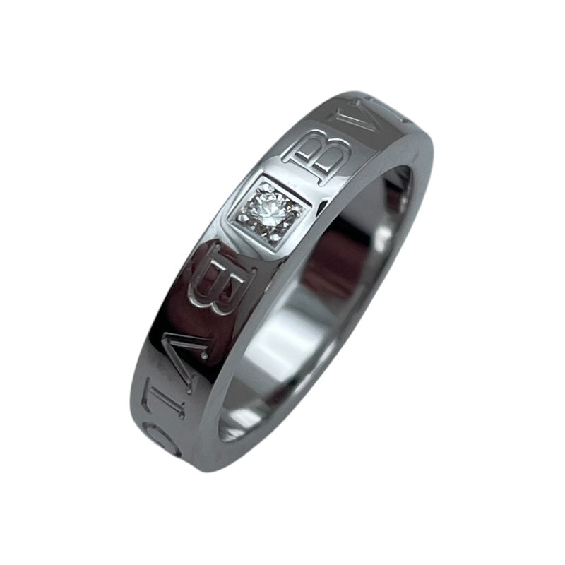 ブルガリ BVLGARI ダブルロゴリング ホワイトゴールド Au750 ジュエリー