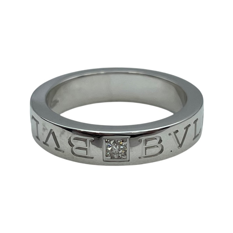 ブルガリ BVLGARI ダブルロゴリング ホワイトゴールド Au750 ジュエリー