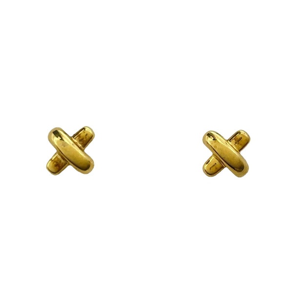 ティファニー TIFFANY＆CO クロスステッチピアス ゴールド K18YG ジュエリー
