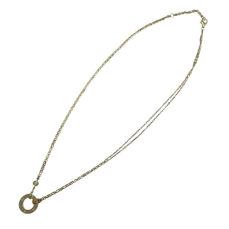 カルティエ Cartier ラブサークルネックレス2Pダイヤ ゴールド Au750/ダイヤモンド ジュエリー