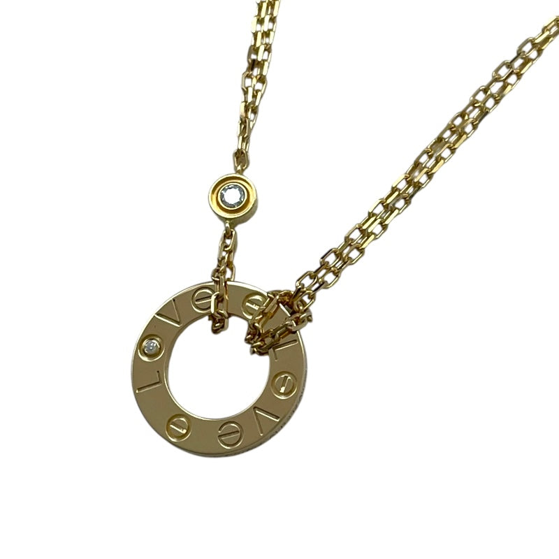 カルティエ Cartier ラブサークルネックレス2Pダイヤ ゴールド Au750/ダイヤモンド ジュエリー