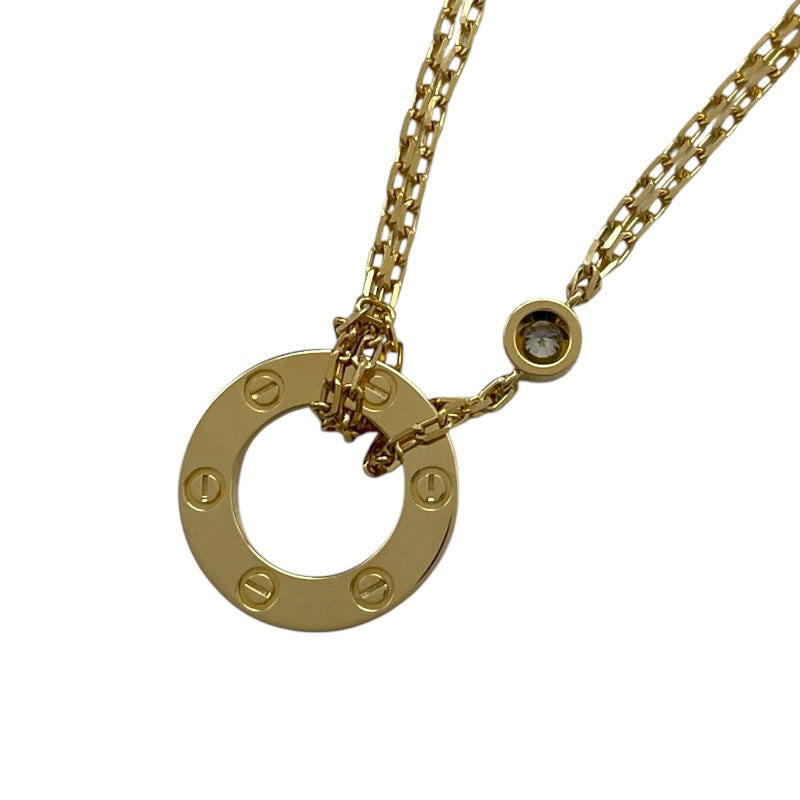 カルティエ Cartier ラブサークルネックレス2Pダイヤ ゴールド Au750/ダイヤモンド ジュエリー