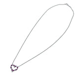 ティファニー TIFFANY＆CO センチメンタルハートネックレス ホワイトゴールド Pt950/ピンクサファイヤ/ダイヤモンド ジュエリー