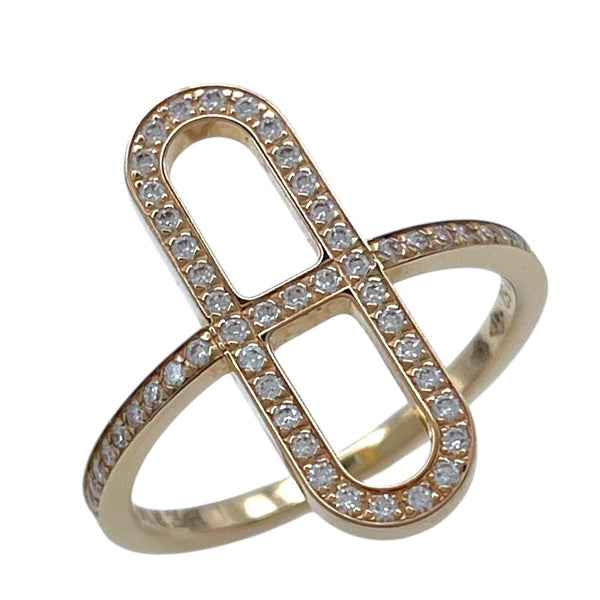 エルメス HERMES エヴァーシェーヌダンクルダイヤリングPM ピンク