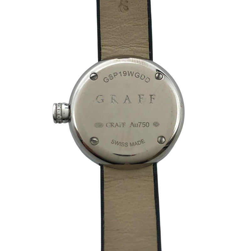 グラフ GRAFF Graff　スパイラルダイヤ GSP19WGDD ブラック K18ホワイトゴールド K18ホワイトゴールド/スパイラルダイヤ クオーツ レディース 腕時計