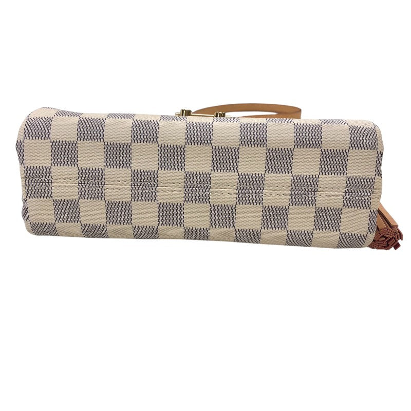 ルイ・ヴィトン LOUIS VUITTON クロワゼット N41581 ホワイト ダミエ・アズールキャンバス/レザー レディース ハンドバッグ