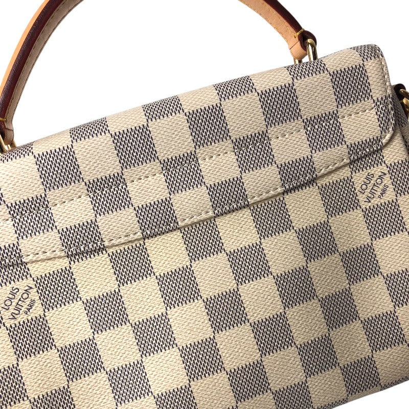 ルイ・ヴィトン LOUIS VUITTON クロワゼット N41581 ホワイト ダミエ・アズールキャンバス/レザー レディース ハンドバッグ