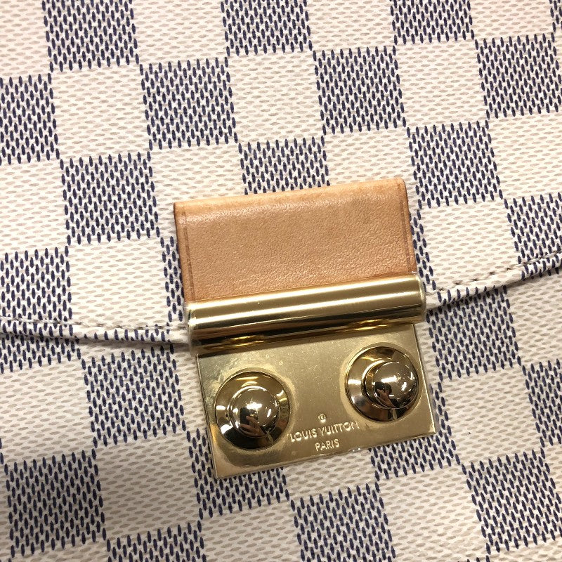 ルイ・ヴィトン LOUIS VUITTON クロワゼット N41581 ホワイト ダミエ・アズールキャンバス/レザー レディース ハンドバッグ