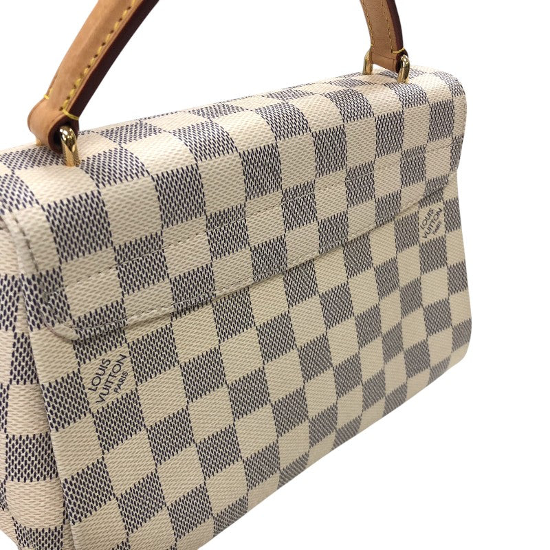 ルイ・ヴィトン LOUIS VUITTON クロワゼット N41581 ホワイト ダミエ・アズールキャンバス/レザー レディース ハンドバッグ