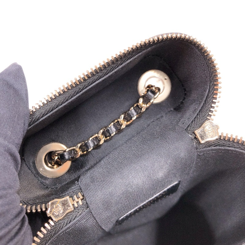 シャネル CHANEL ヴァニティーフォンケース AP2091 ブラック ラム レディース ショルダーバッグ