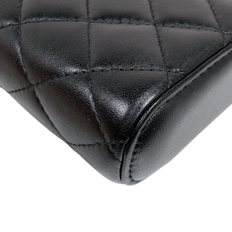 シャネル CHANEL ヴァニティーフォンケース AP2091 ブラック ラム レディース ショルダーバッグ