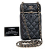 シャネル CHANEL ヴァニティーフォンケース AP2091 ブラック ラム レディース ショルダーバッグ