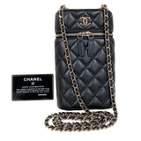 シャネル CHANEL ヴァニティーフォンケース AP2091 ブラック ラム レディース ショルダーバッグ