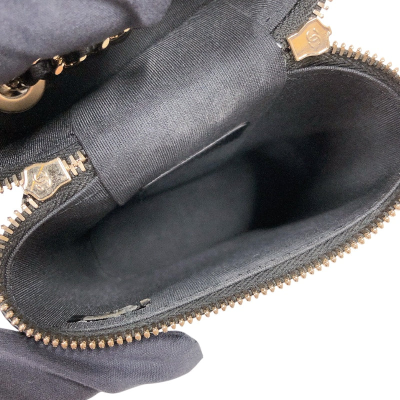 シャネル CHANEL ヴァニティーフォンケース AP2091 ブラック ラム レディース ショルダーバッグ