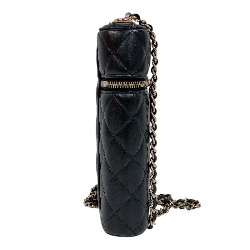 シャネル CHANEL ヴァニティーフォンケース AP2091 ブラック ラム レディース ショルダーバッグ