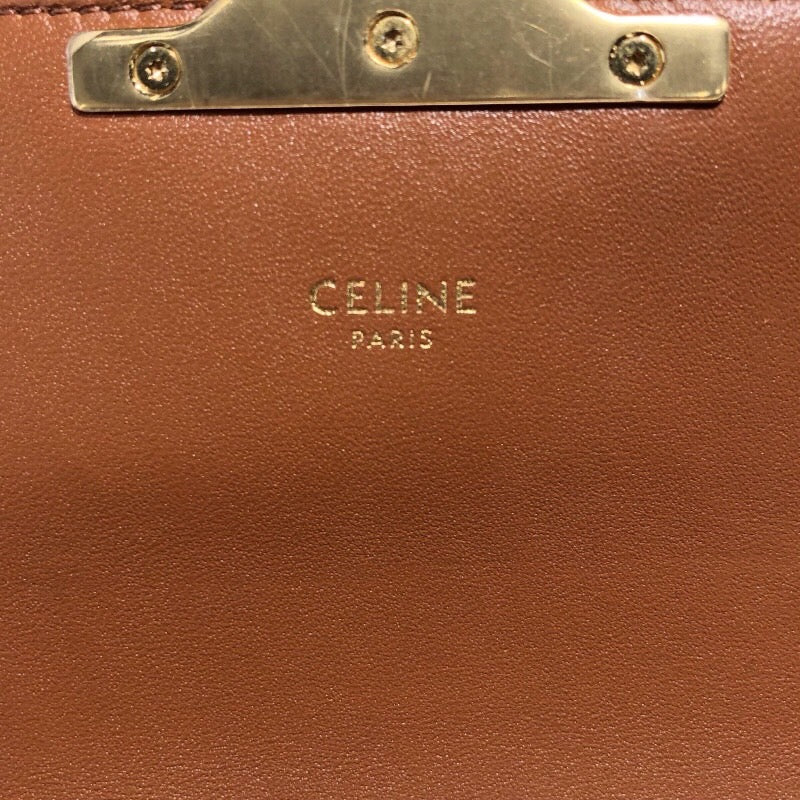 セリーヌ CELINE ショルダーバッグクロード 194142 ホワイト トリオンフキャンバス レディース ショルダーバッグ