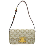 セリーヌ CELINE ショルダーバッグ クロード 194142 ホワイト トリオンフキャンバス レディース ショルダーバッグ