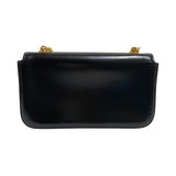 セリーヌ CELINE チェーン ショルダーバッグ クロード 197993 ブラック ゴールド金具 シャイニーカーフ レディース