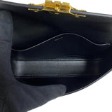 セリーヌ CELINE チェーン ショルダーバッグ クロード 197993 ブラック ゴールド金具 シャイニーカーフ レディース