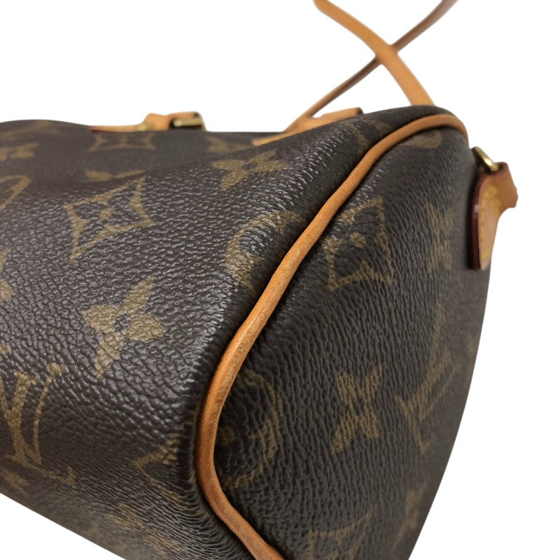 ルイ・ヴィトン LOUIS VUITTON ナノ・スピーディ M61252 ブラウン モノグラムキャンバス レディース ショルダーバッグ