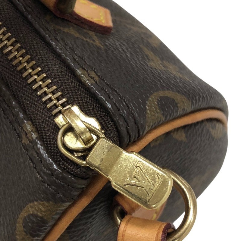 ルイ・ヴィトン LOUIS VUITTON ナノ・スピーディ M61252 ブラウン モノグラムキャンバス レディース ショルダーバッグ
