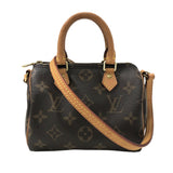 ルイ・ヴィトン LOUIS VUITTON ナノ・スピーディ M61252 ブラウン モノグラムキャンバス レディース ショルダーバッグ