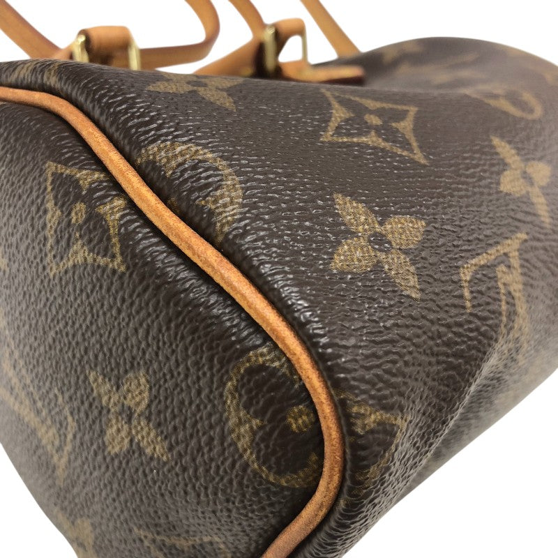 ルイ・ヴィトン LOUIS VUITTON ナノ・スピーディ M61252 ブラウン モノグラムキャンバス レディース ショルダーバッグ