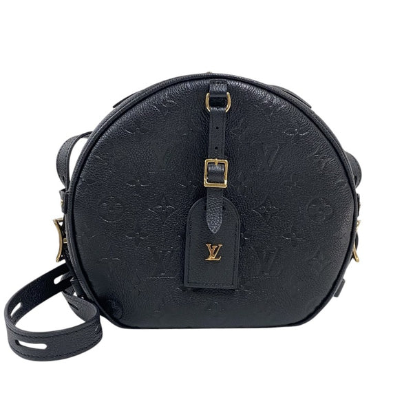 ルイ・ヴィトン LOUIS VUITTON ボワット・シャポー・スープル MM M45649 ブラック ゴールド金具 モノグラム・アンプラント レディース ショルダーバッグ