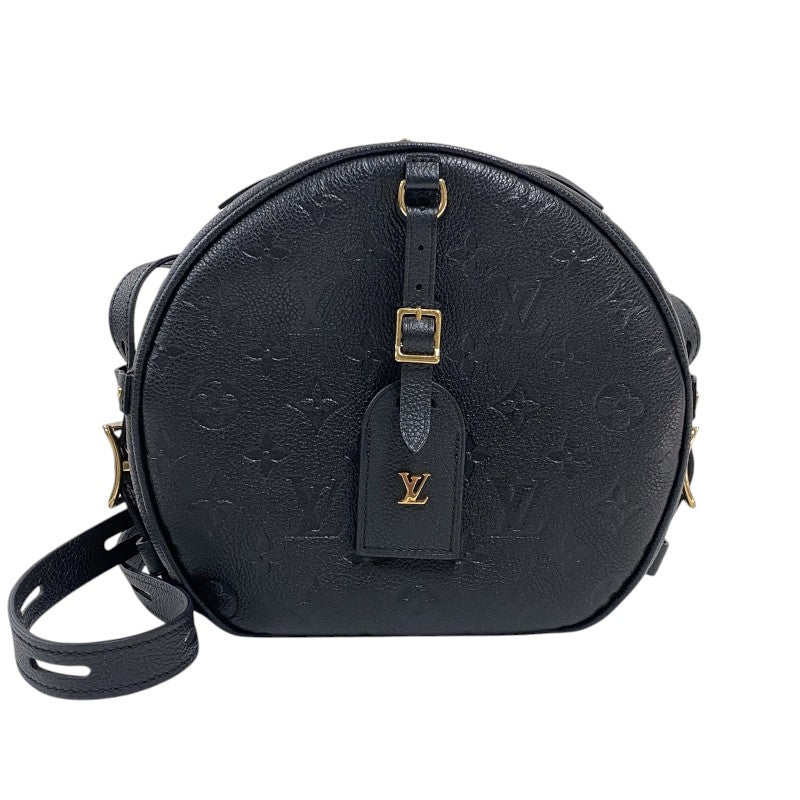 ルイ・ヴィトン LOUIS VUITTON ボワット・シャポー・スープル MM M45649 ブラック ゴールド金具 モノグラム・アンプラント レディース ショルダーバッグ