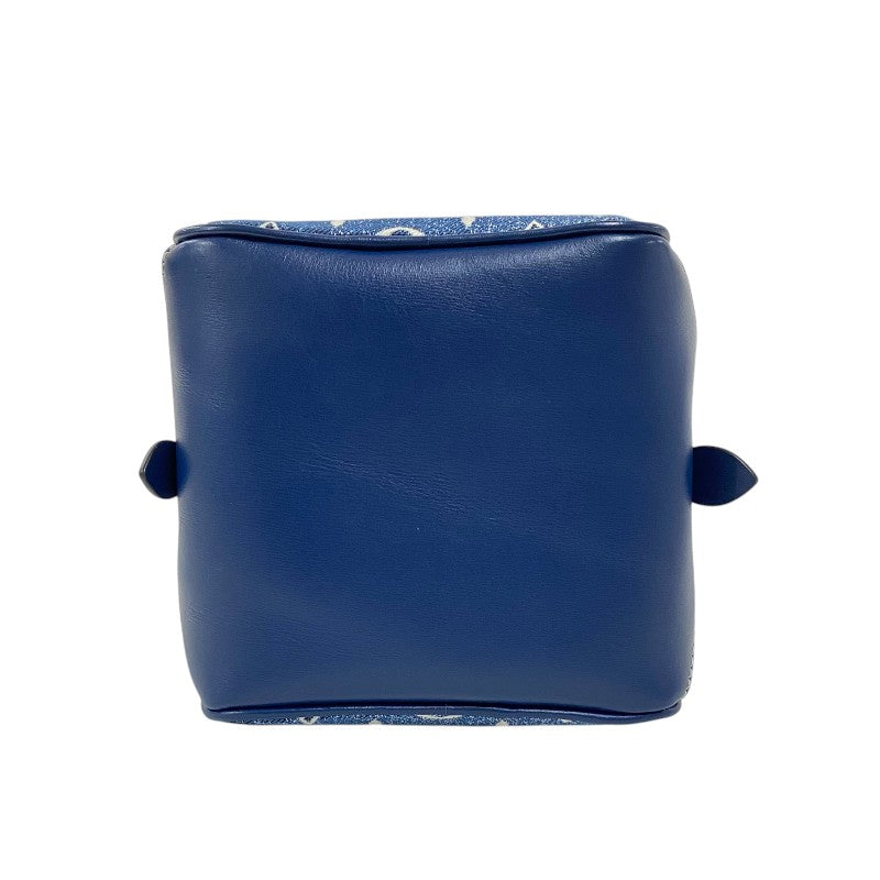 ルイ・ヴィトン LOUIS VUITTON スクエアバッグ M59611 ブルー ゴールド金具 モノグラム・ジャガードデニム レディース ハンドバッグ