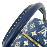 ルイ・ヴィトン LOUIS VUITTON スクエアバッグ M59611 ブルー ゴールド金具 モノグラム・ジャガードデニム レディース ハンドバッグ