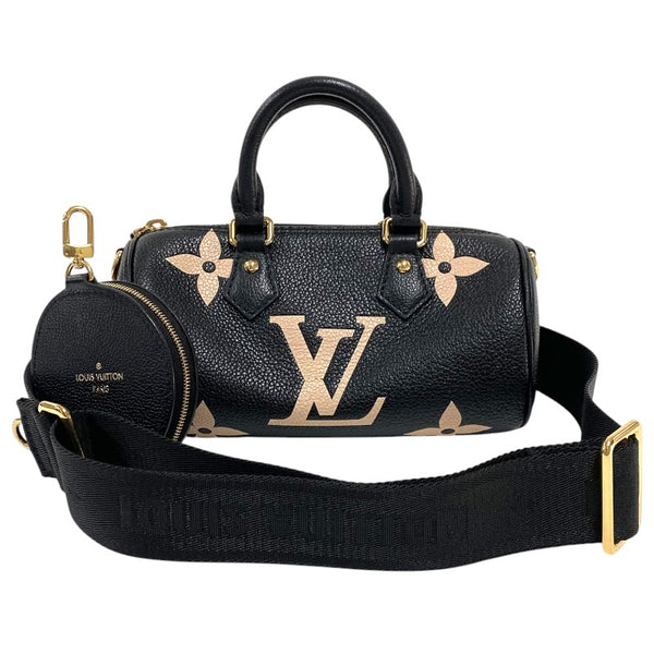 ルイ・ヴィトン LOUIS VUITTON パピヨンBB M45980 ブラック ゴールド金具 モノグラム・アンプラント レディース ショルダーバッグ
