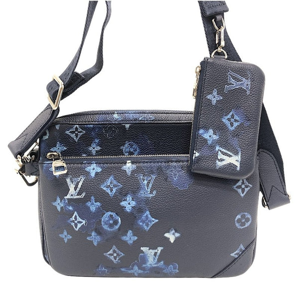 ルイ・ヴィトン LOUIS VUITTON トリオ・メッセンジャー M57840 ウォーターカラー×SV金具 モノグラム メンズ ショルダーバッグ